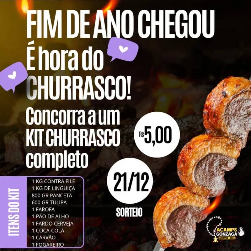 Imagem da campanha Kit Churrasco - Acamps Gonzaga 2025