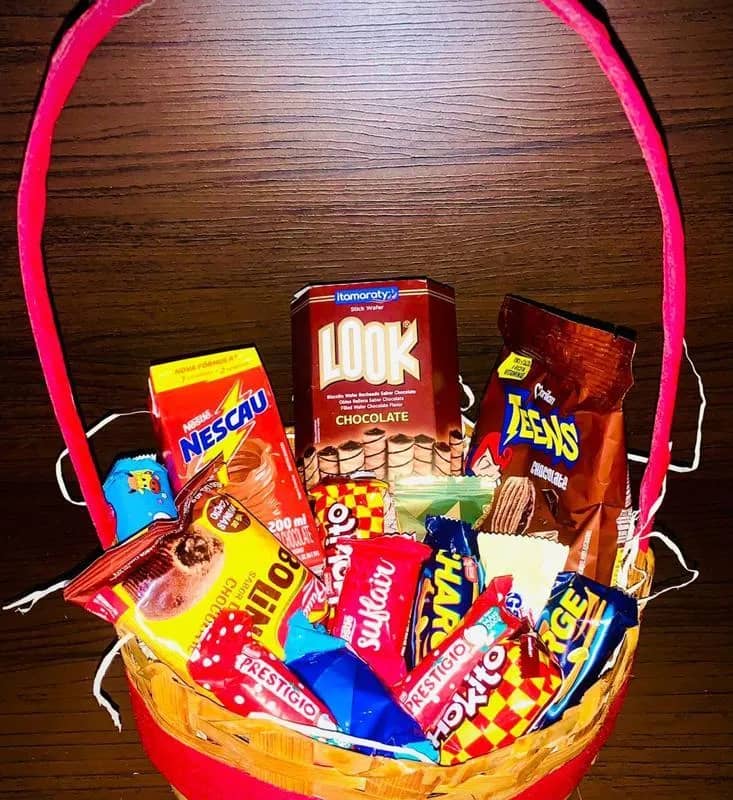 Imagem da campanha Sorteio de uma cesta de chocolate ou R$100,00
