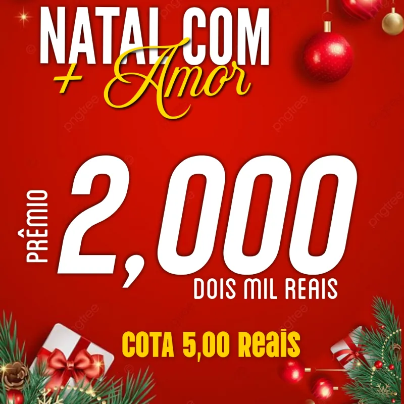 Imagem da campanha Rifa Natal com + Amor