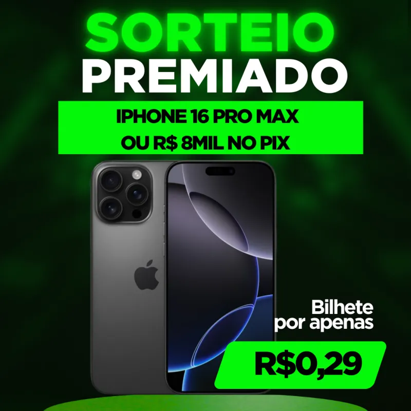 Imagem da campanha IPHONE 16 PRO MAX 256GB  OU 8 MIL NO PIX