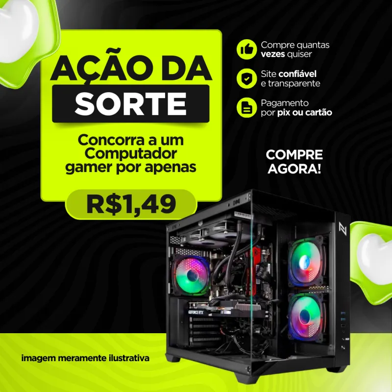 Imagem da campanha pc gamer ou 5 mil reais