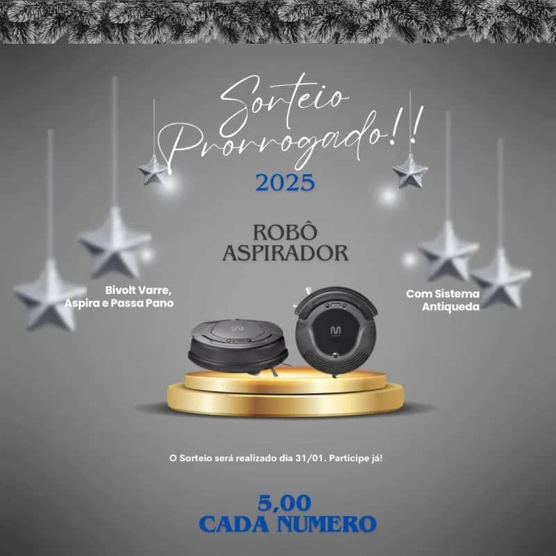Imagem da campanha Sorteio de Natal - Robô Aspirador