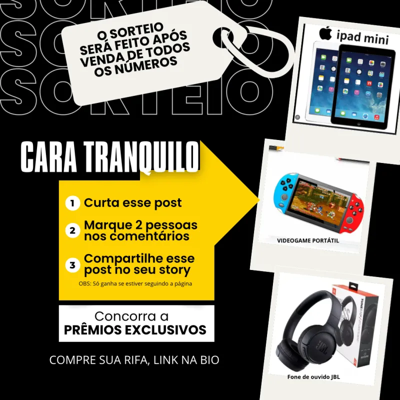 Imagem da campanha Cara tranquilo