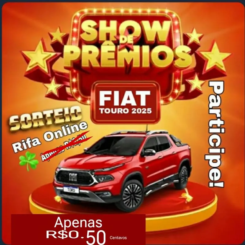 Imagem da campanha 🍀💰🎁NOVA TORO  ZERO KM ENDURECE TURBO 270 FLEX AT6 2025 OU 120 MIL NO PIX🍀💰🎁🍀💰🎁