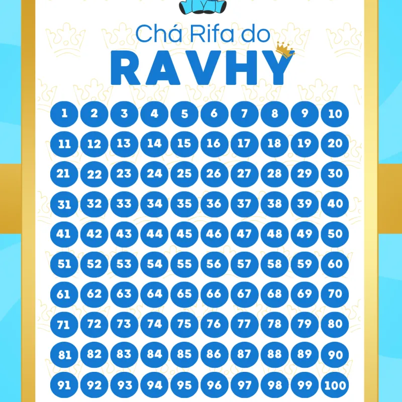 Imagem da campanha Chá rifa do ravhy💙