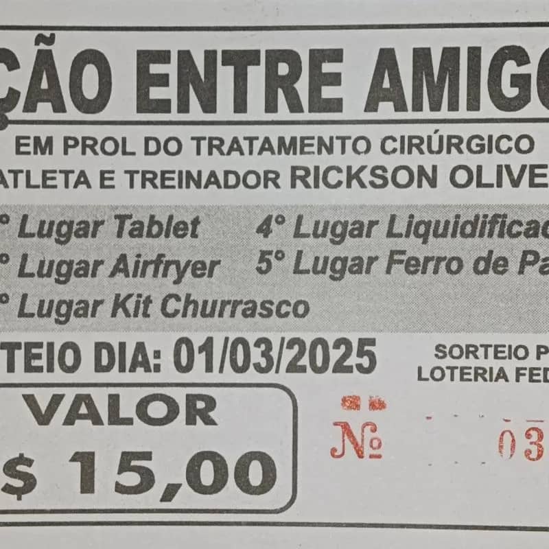 Imagem da campanha Tratamento cirúrgico do atleta e treinador ( Rickson oliveira)