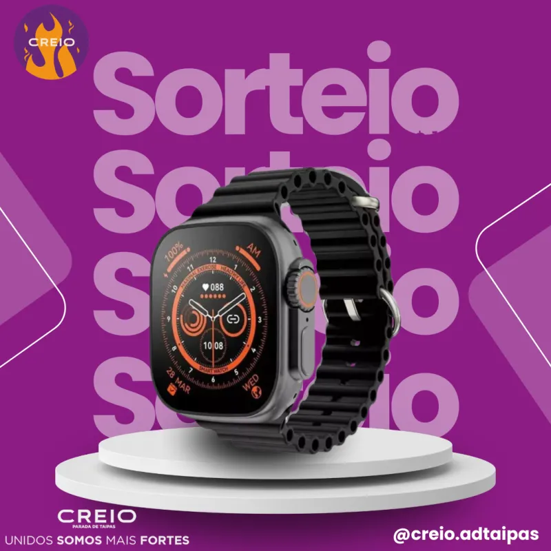 Imagem da campanha Smartwatch creio 2025