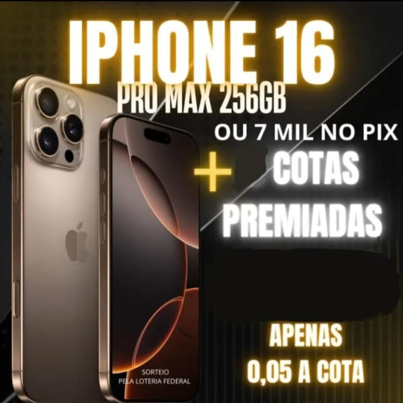 Imagem da campanha Iphone 16 ou 7 mil no pix