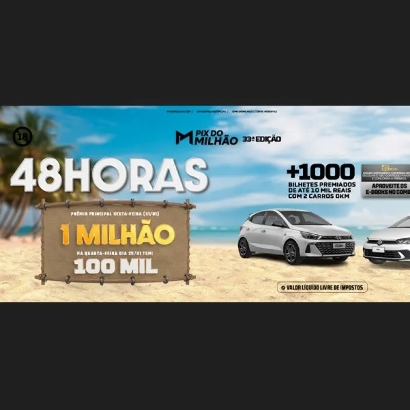 Imagem da campanha PIX DO MILHÃO