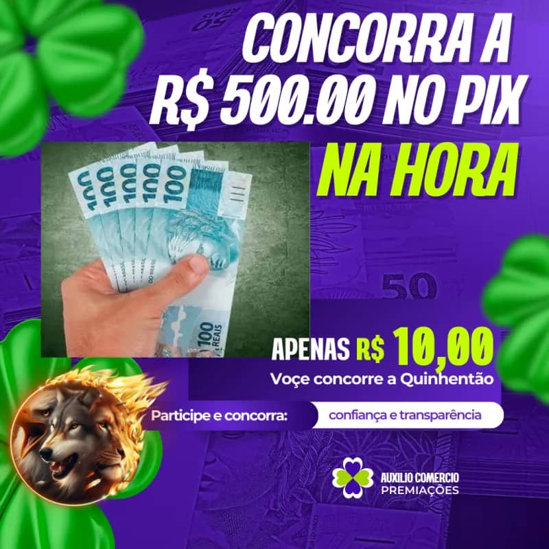 Imagem da campanha R$ 500.00 no Pix  / 𝐑𝐢𝐟𝐚 𝐀𝐮𝐱𝐢́𝐥𝐢𝐨 𝐂𝐨𝐦𝐞́𝐫𝐜𝐢𝐨
