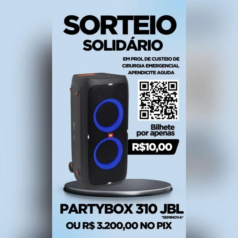 Imagem da campanha sorteio solidário