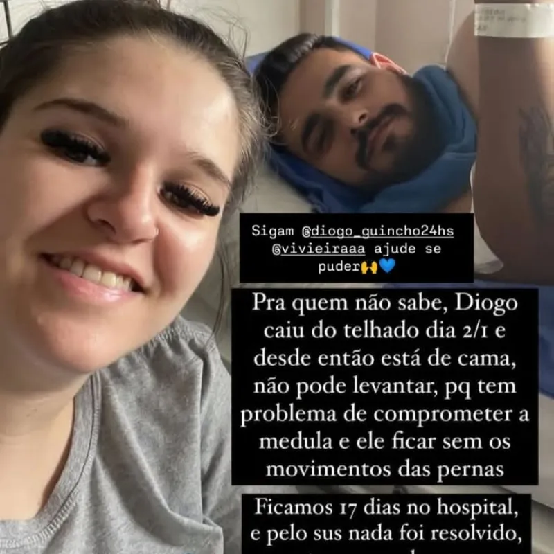 Imagem da campanha Campanha para ajudar nosso amigo Diogo que no dia 02/2025 sofreu uma queda e fraturou a coluna,L1,L2,L3