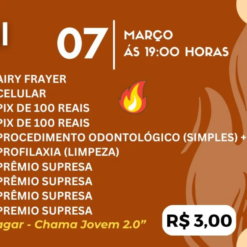 Imagem da campanha Sorteio Especial Chama Jovem 2.0