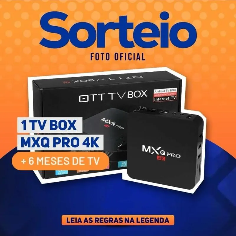 Imagem da campanha SORTEIO TV BOX