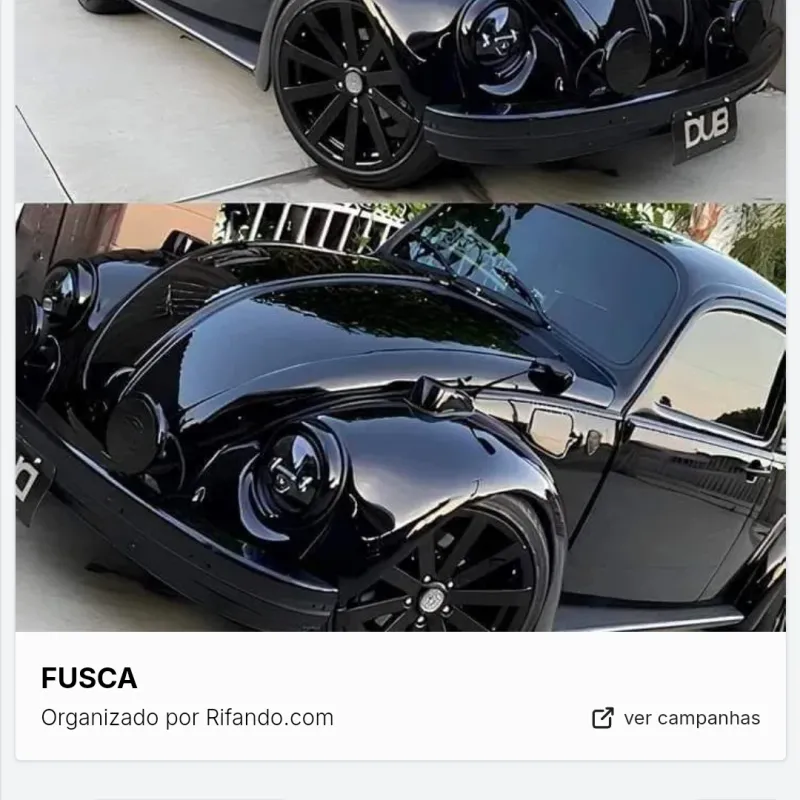 Imagem da campanha Fusca
