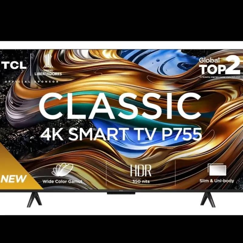 Imagem da campanha Rifa entre amigos. Rifa-se uma TV 4K Smart TV 55 marca TCL