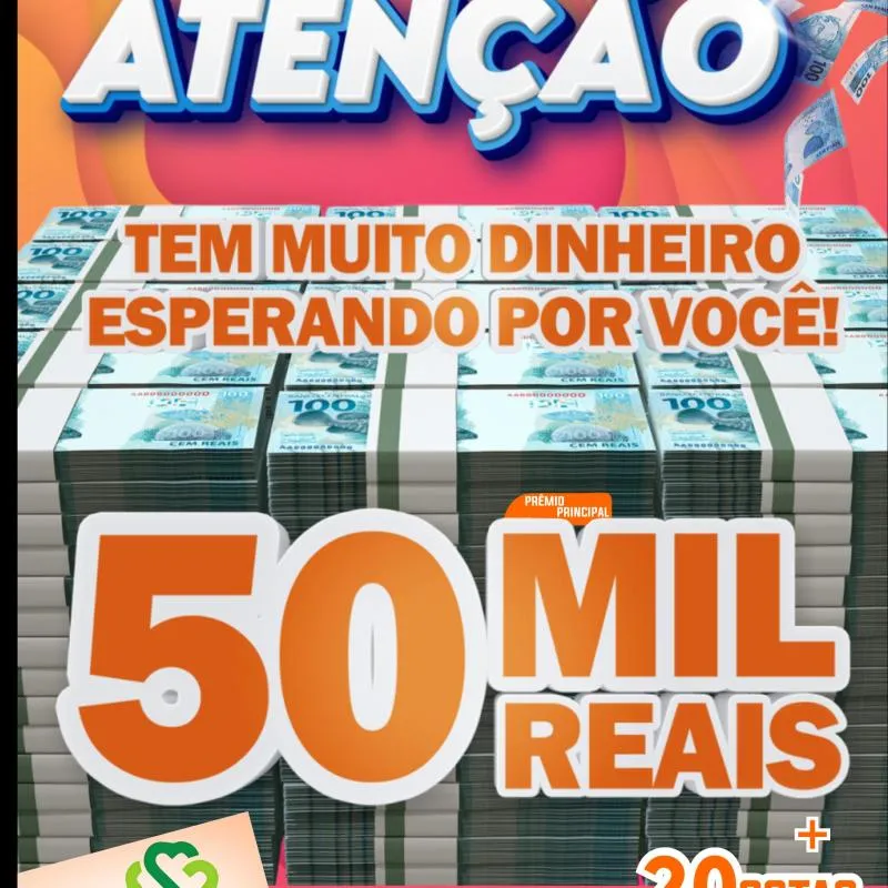 Imagem da campanha 50 mil reais no pix!