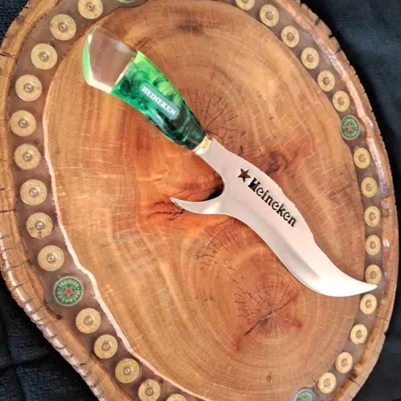 Imagem da campanha Tábua e faca personalizadas Heineken