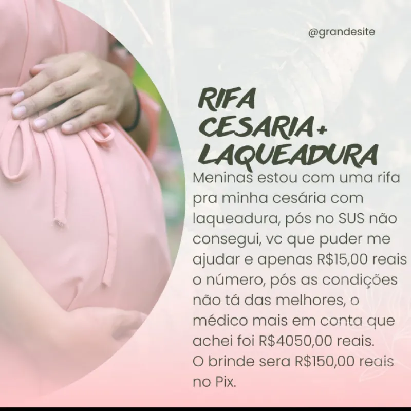 Imagem da campanha Cesária+Laqueadura