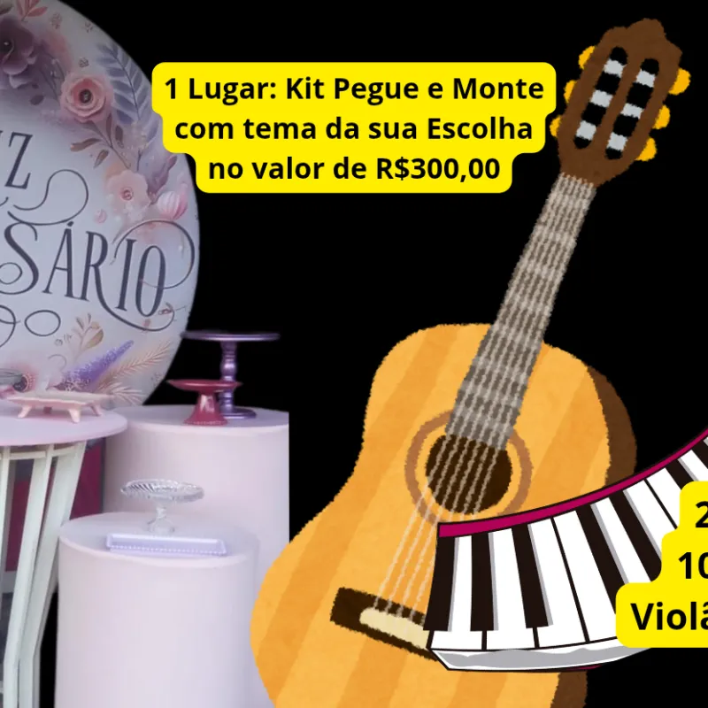 Imagem da campanha COMEMORE SUA FESTA E GANHE AULAS