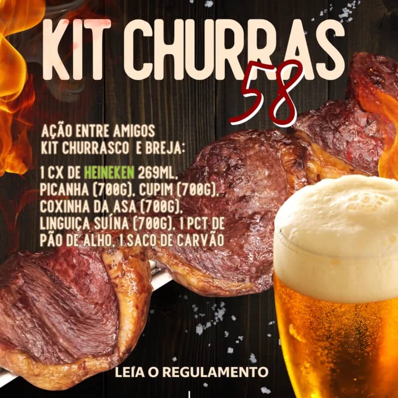 Imagem da campanha Kit Churras 58 - Ação entre amigos