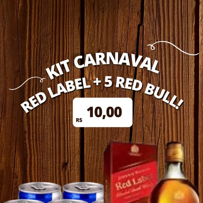 Imagem da campanha a KIT RED LABEL + 5 RED BULL