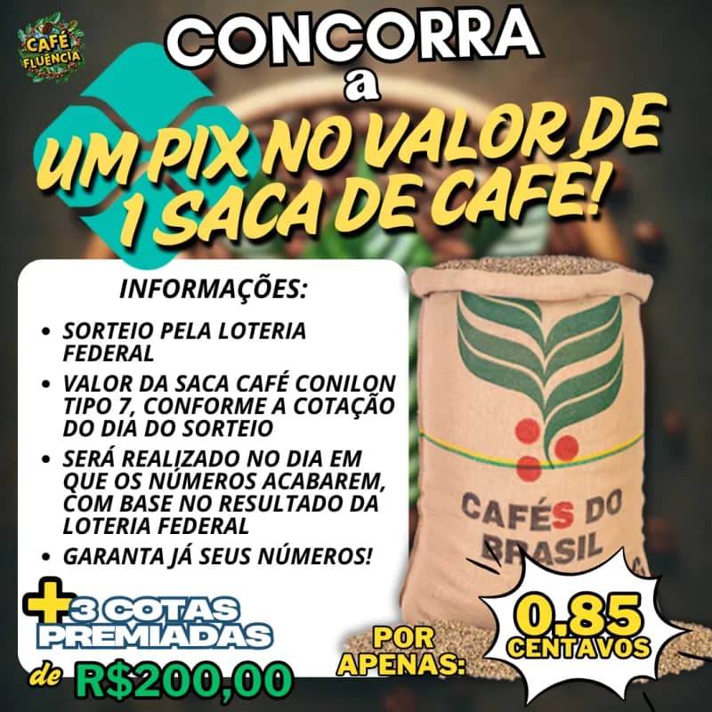 Imagem da campanha PIX no Valor de Uma Saca de Café