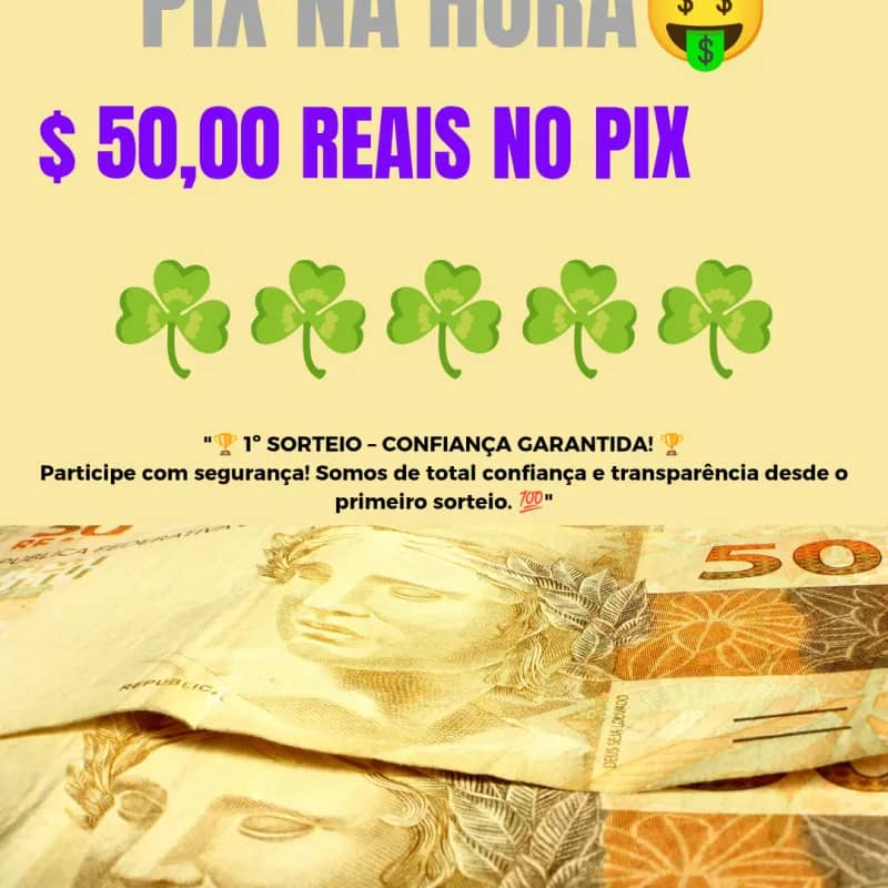 Imagem da campanha PIX NA HORA 🤑