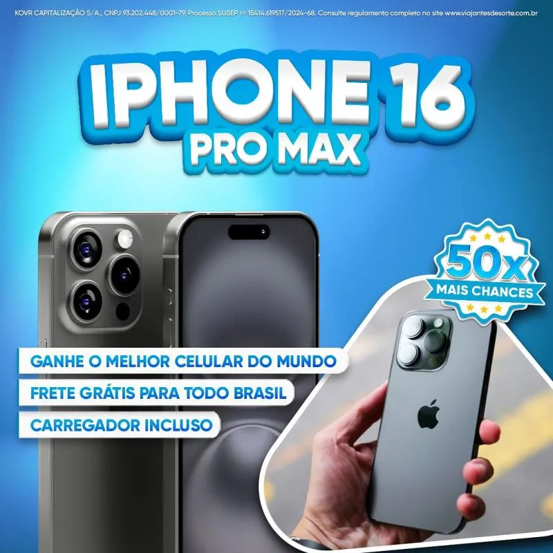 Imagem da campanha iPhone 16 Pro Max 256GB