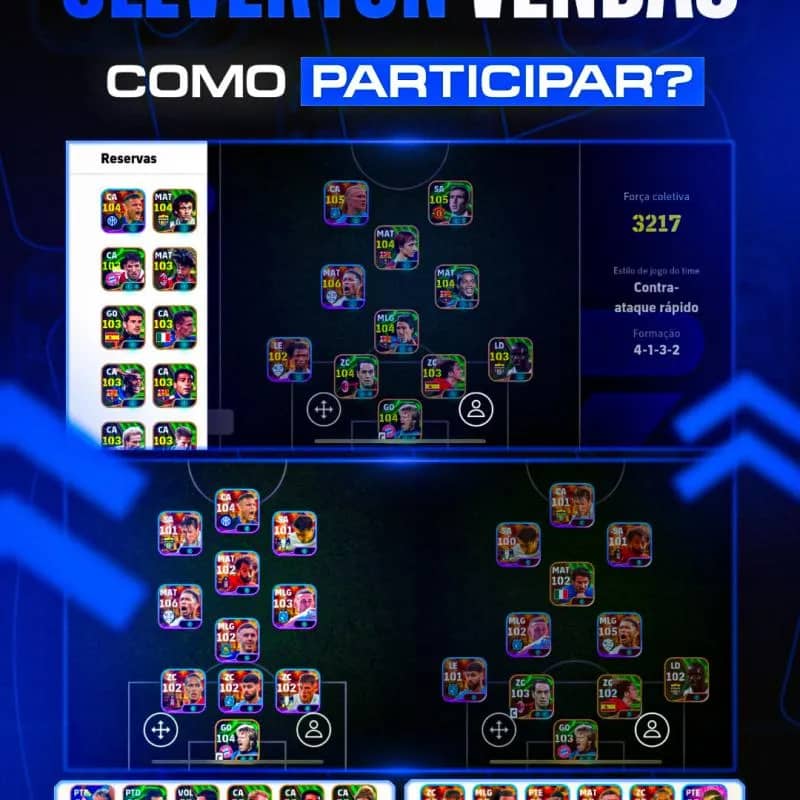 Imagem da campanha Rifa Cleverton Vendas | Conta full de eFootball