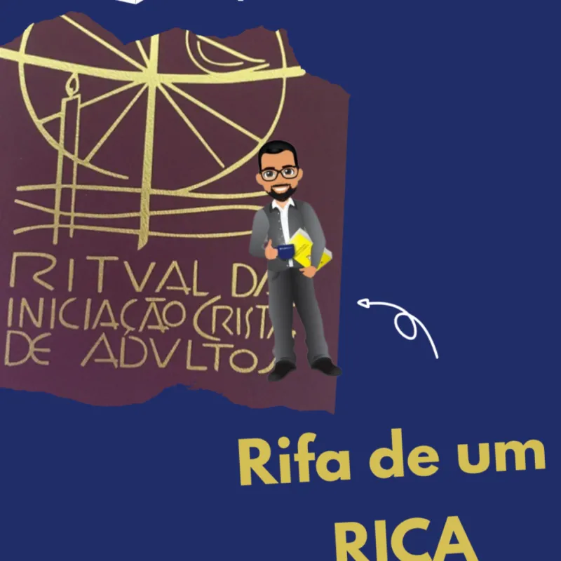 Imagem da campanha Rifa de um RICA ritual de iniciação a vida Cristã