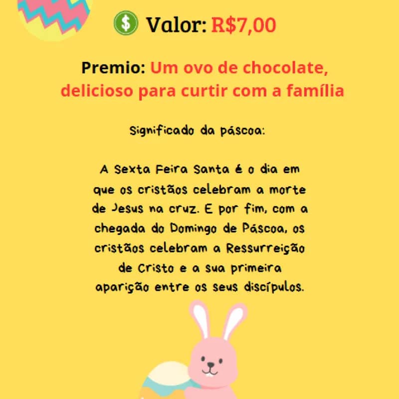 Imagem da campanha Rifa de páscoa 2025