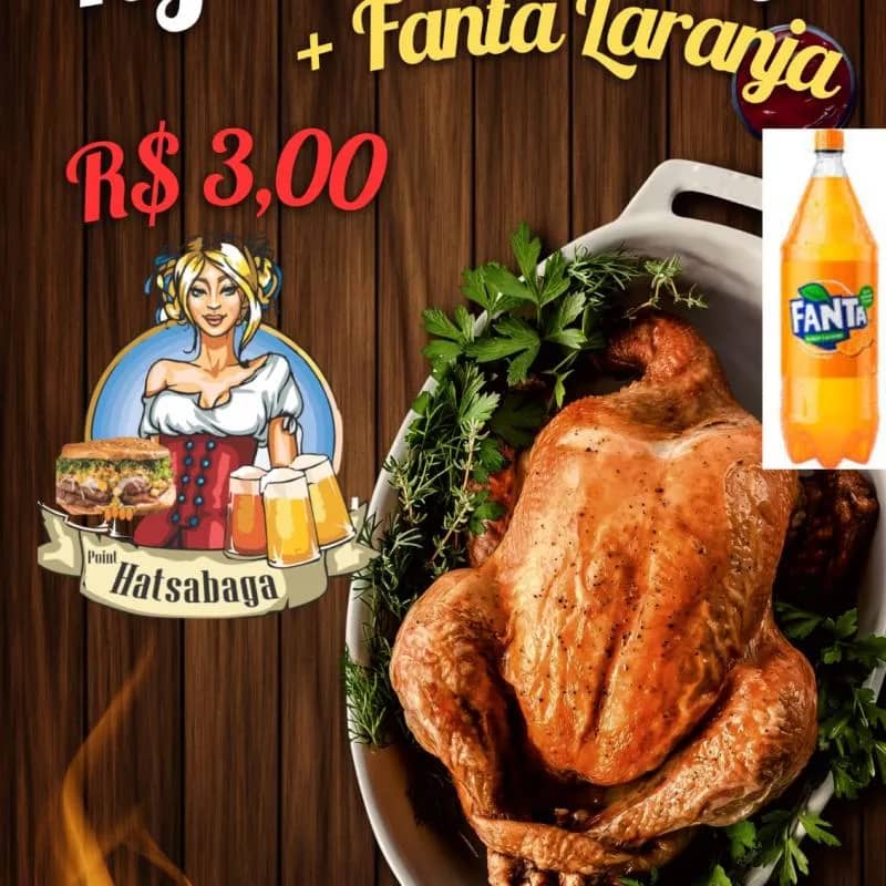 Imagem da campanha Frango Assado Recheado + Fanta Laranja 2 litros