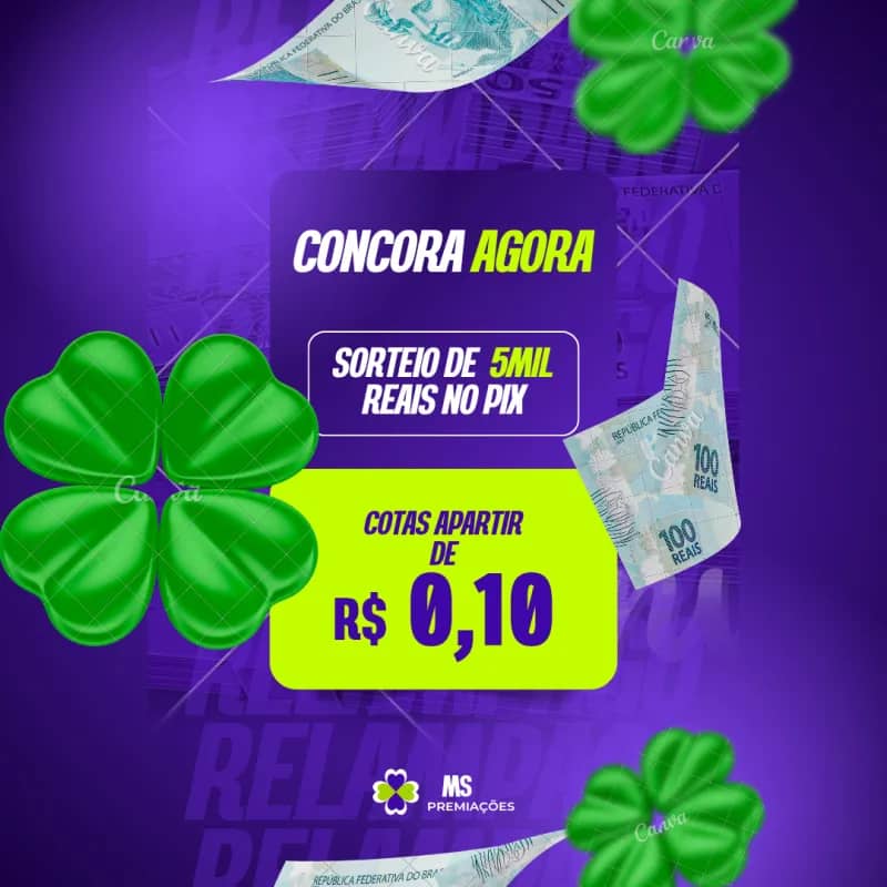 Imagem da campanha 1° EDIÇÃO     5 MIL REAIS NO PIX!!