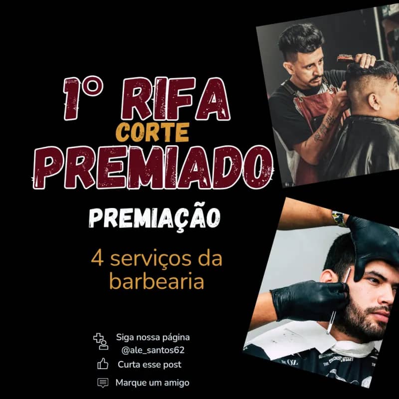 Imagem da campanha RIFA do corte premiado