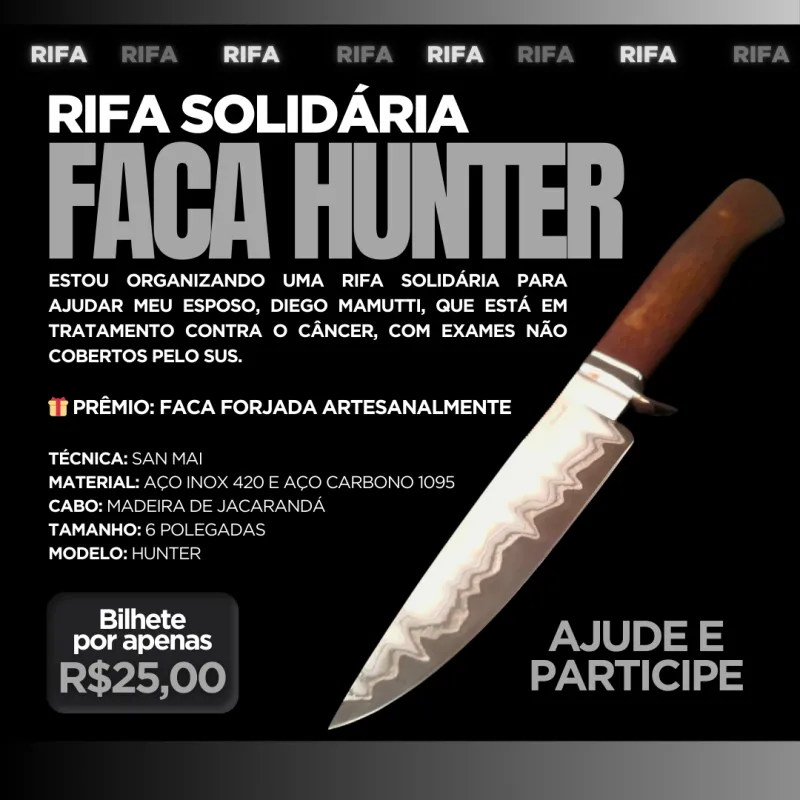 Imagem da campanha RIFA SOLIDÁRIA - AJUDE E PARTICIPE