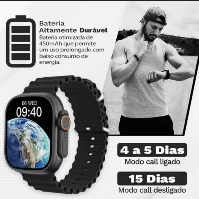 Imagem da campanha Smartwatch T800 Ultra Infinit Display