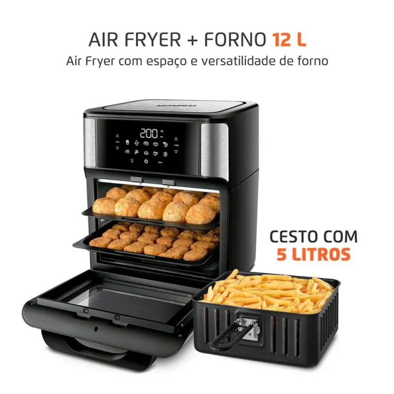Imagem da campanha AIR FRYER + FORNO DIGITAL ou 500 no PIX
