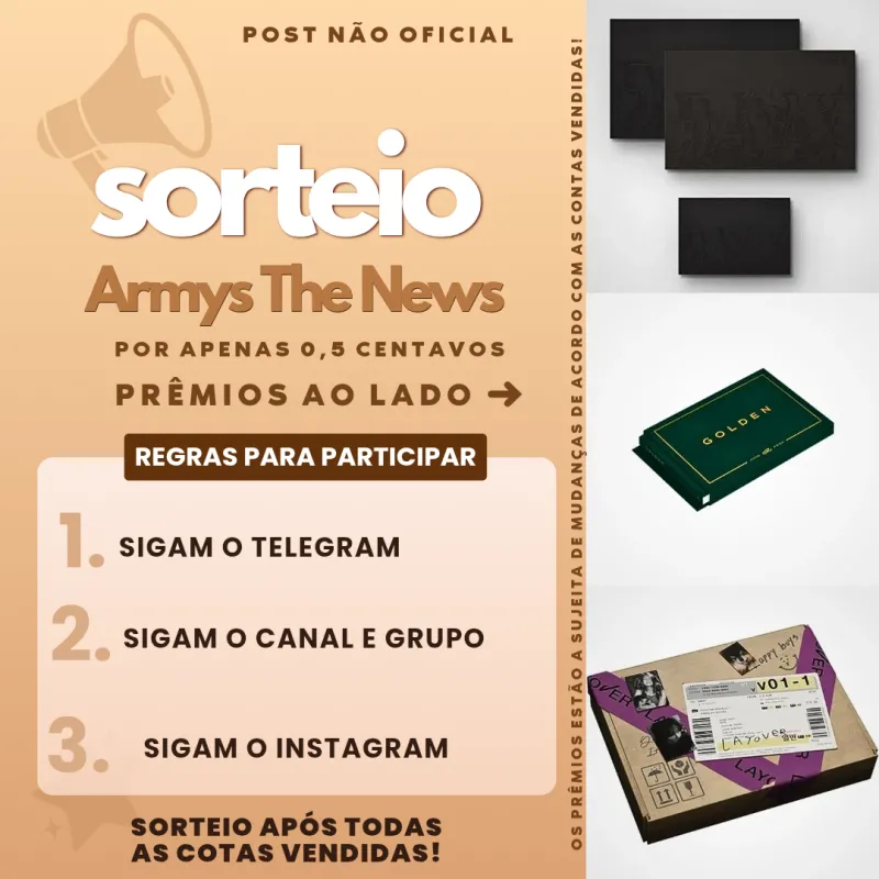 Imagem da campanha Sorteio Armys The News