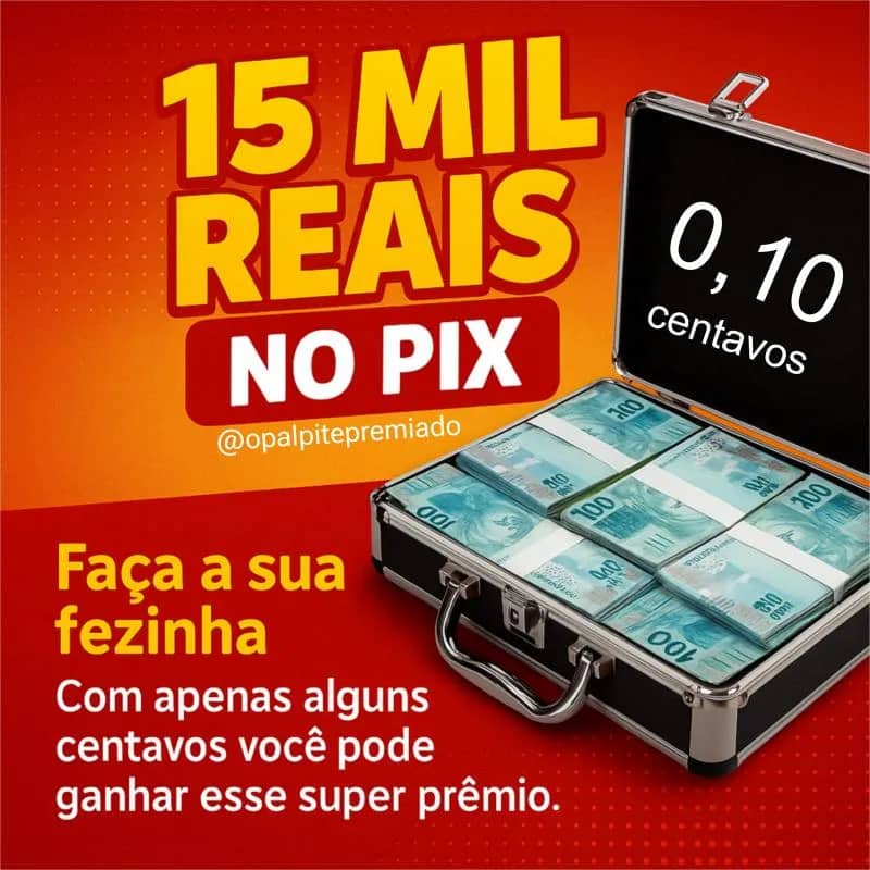 Imagem da campanha 15 mil no pix