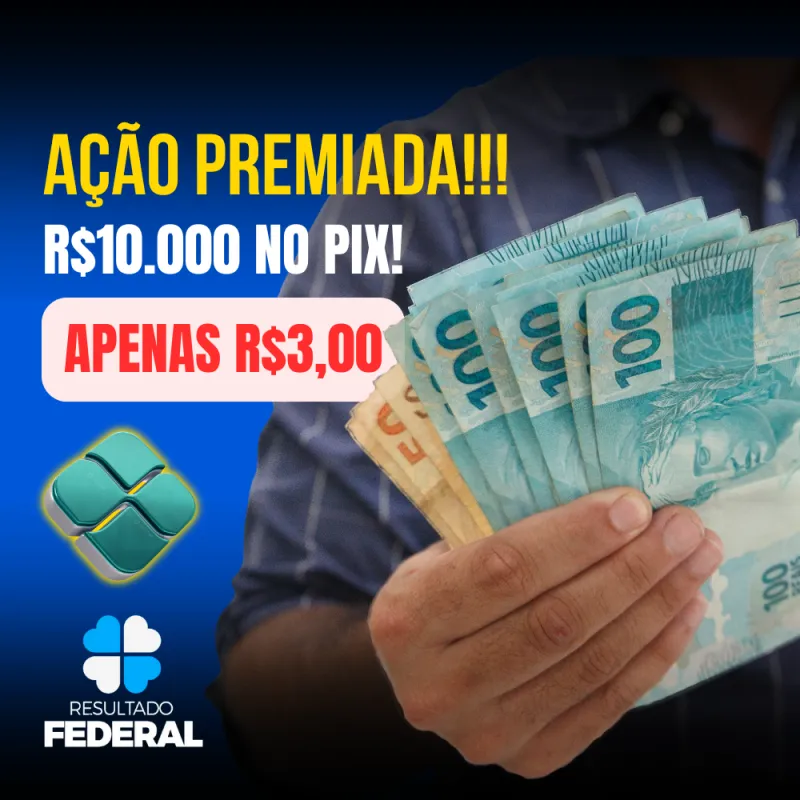 Imagem da campanha PIX de R$ 10.000,00