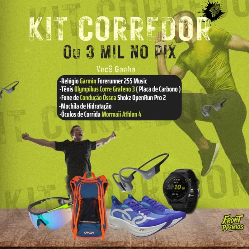 Imagem da campanha Kit Corredor ou 3 Mil no PIX