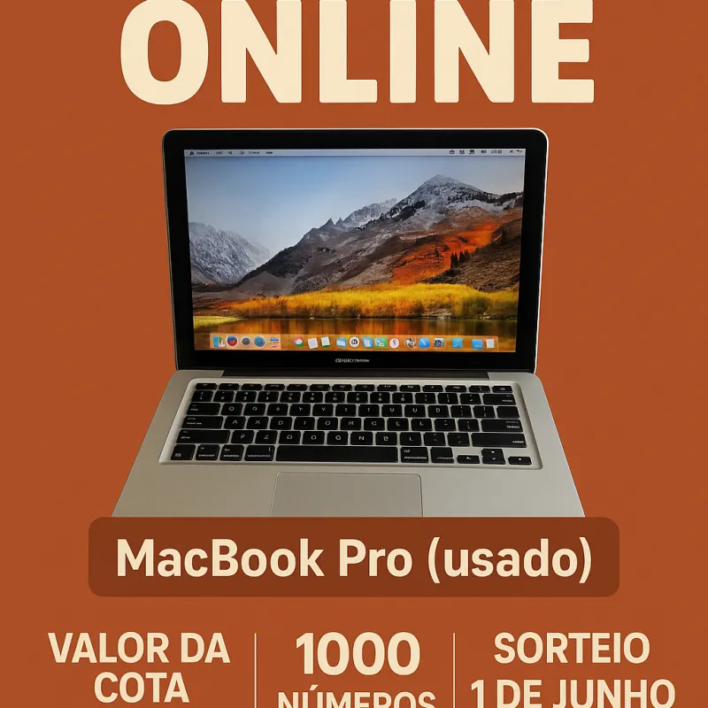 Imagem da campanha 🔥 RIFA PREMIADA: Concorra a um MacBook Pro por apenas R$10! 🔥