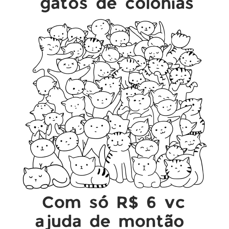 Imagem da campanha Castração de gatos de colônias