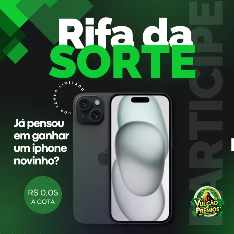 Imagem da campanha Um Iphone 16 128 GB Novinho ou 5 mil no pix