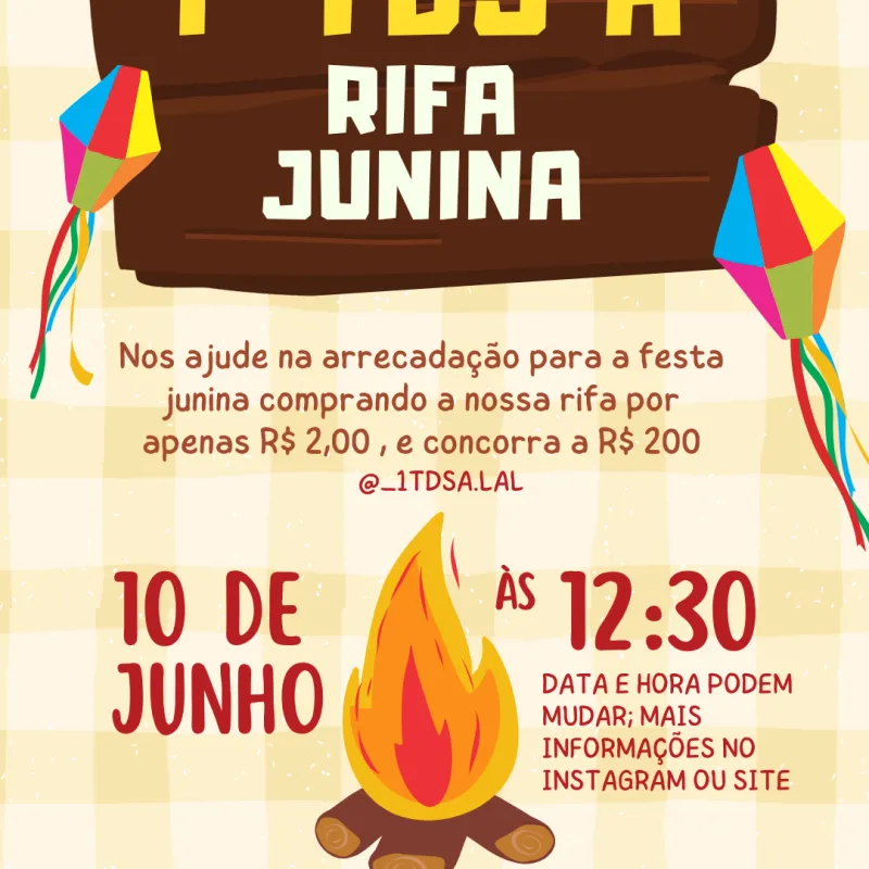 Imagem da campanha Rifa Junina - 1° TDS A