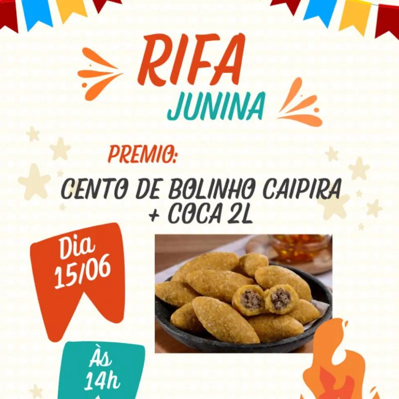 Imagem da campanha Rifa Junina