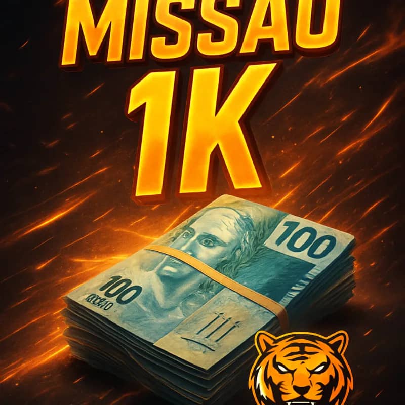 Imagem da campanha CHEGOU A MISSÃO 1K!