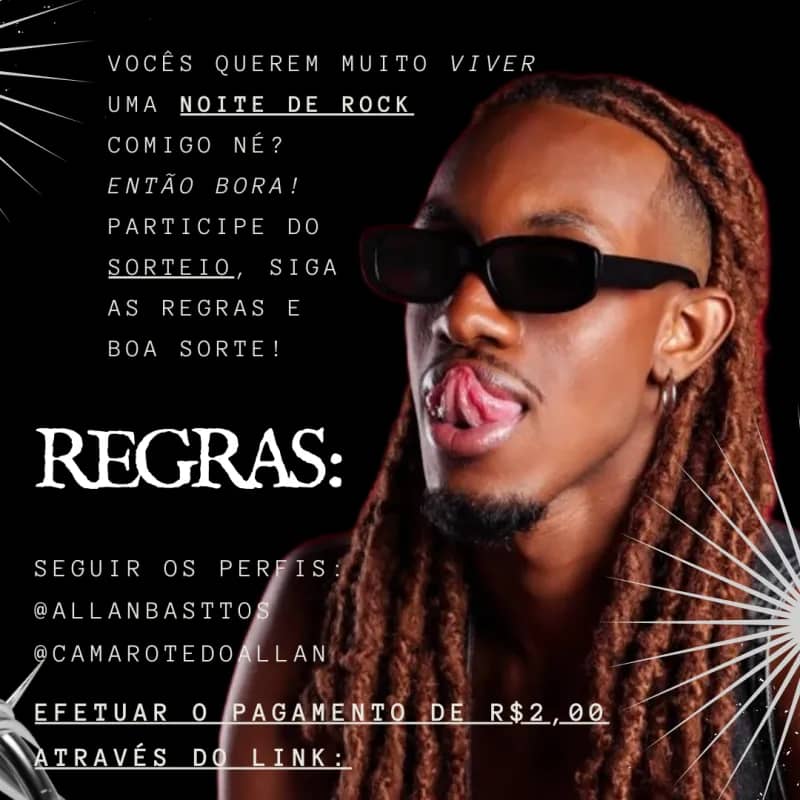 Imagem da campanha Par de convite pro camarote do allan