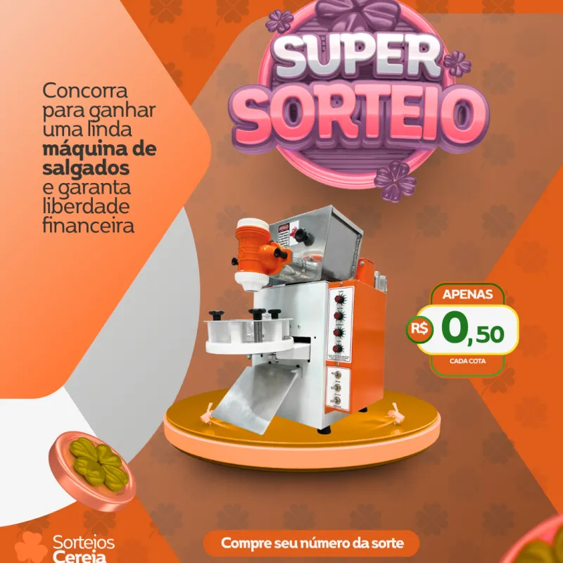 Imagem da campanha MÁQUINA DE SALGADOS OU 3K NO PIX
